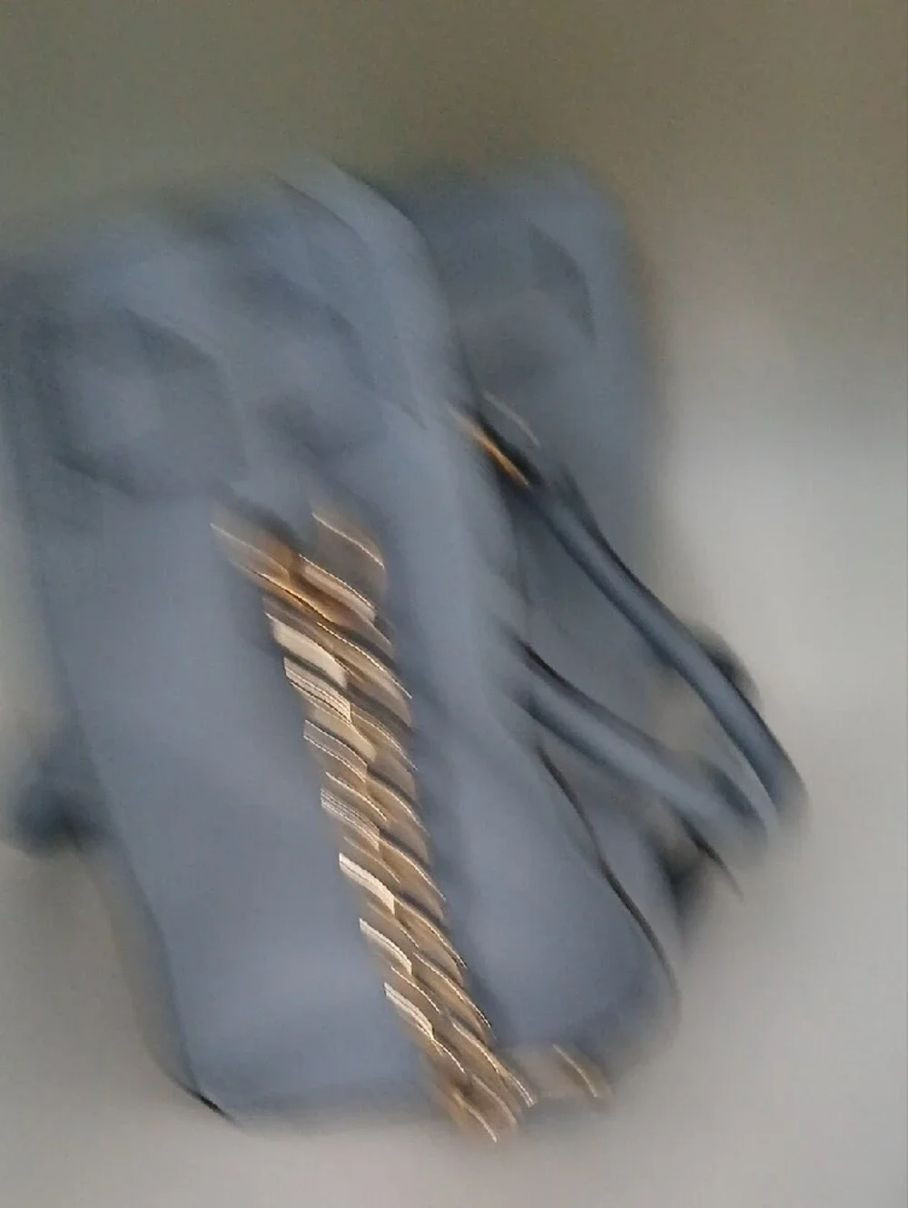 Michael Kors Powder Blue Leather Satchel with Gold Hardware